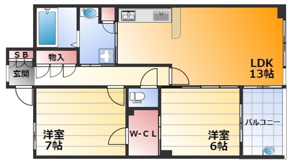 アトリア新大阪の物件間取画像